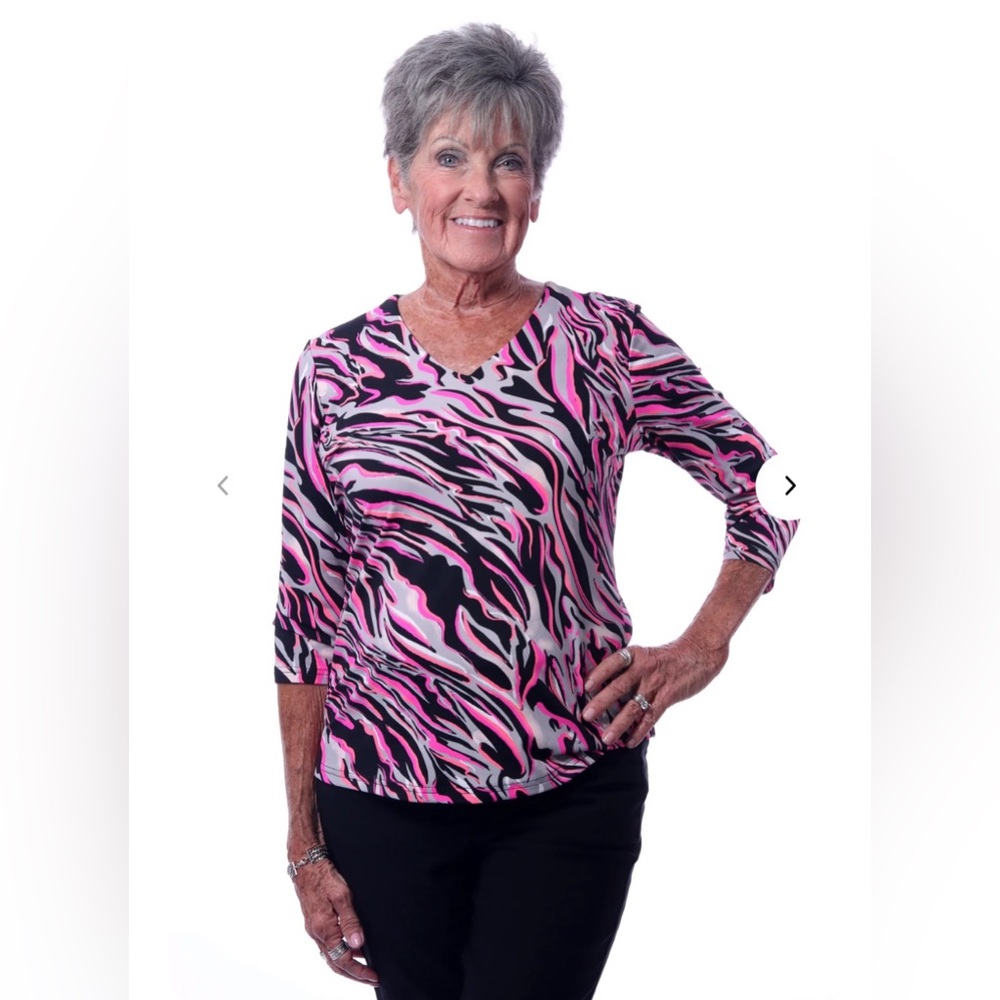 Lulu-B Vibrant Pink and Black Top